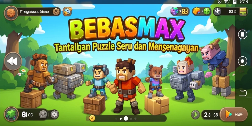 Tangkapan layar gameplay BEBASMAX menampilkan tantangan puzzle yang mengasyikkan.