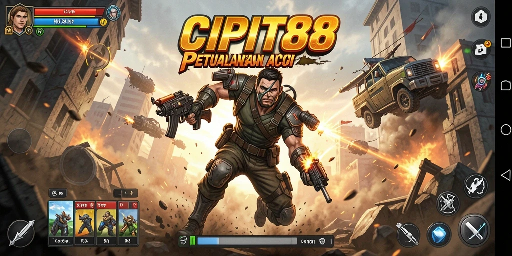 Tampilan gameplay mendebarkan di CIPIT88 dengan aksi intens.