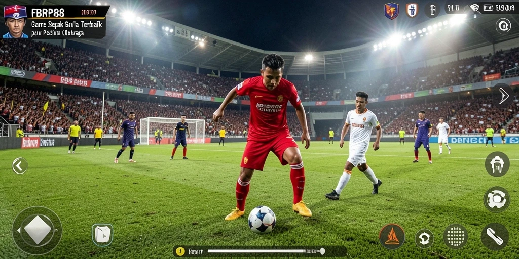 Tangkapan layar FBRP88 menampilkan aksi mendebarkan dalam permainan sepak bola.