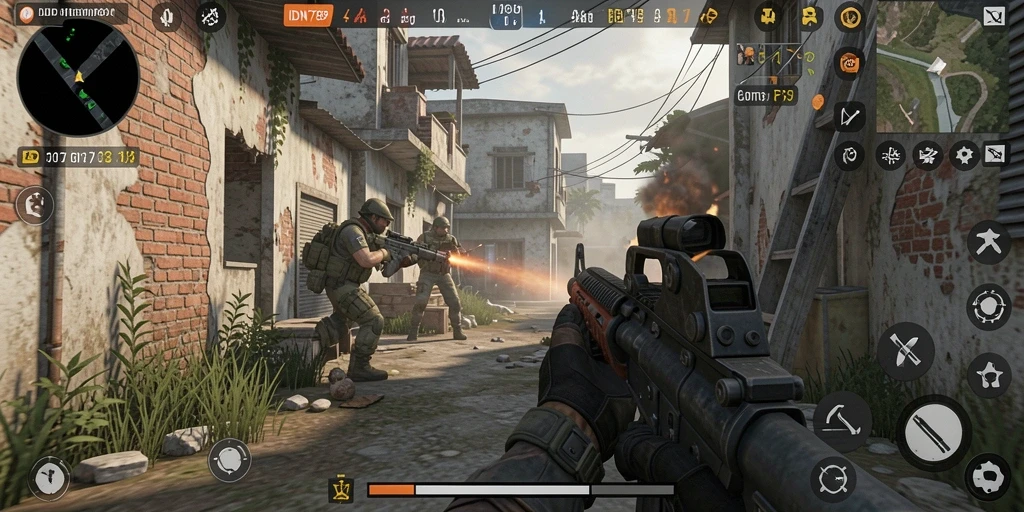 Tampilan aksi intens dalam gameplay IDN789 dengan grafis menakjubkan.