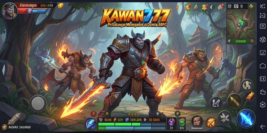 Tampilan gameplay KAWAN777 yang mendebarkan dengan pertarungan seru.