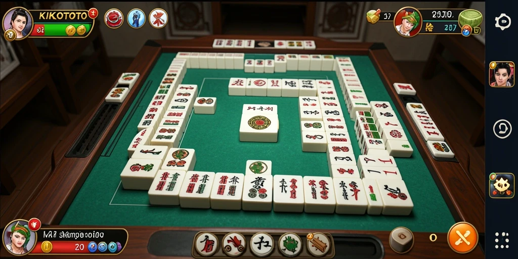 Screenshot gameplay Mahjong KIKOTOTO yang menarik dan menantang.