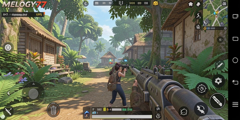 Screenshot gameplay MELODY77 yang mendebarkan dan penuh aksi.