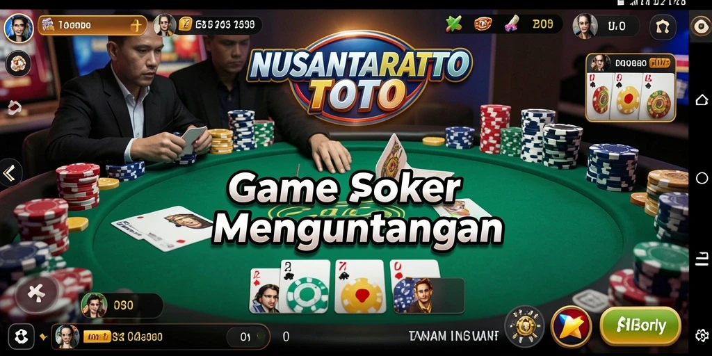 Tampilan menarik dari gameplay Poker di NUSANTARATOTO