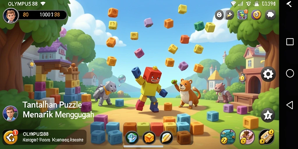 Tampilan gameplay OLYMPUS88 dengan tantangan puzzle yang menarik.