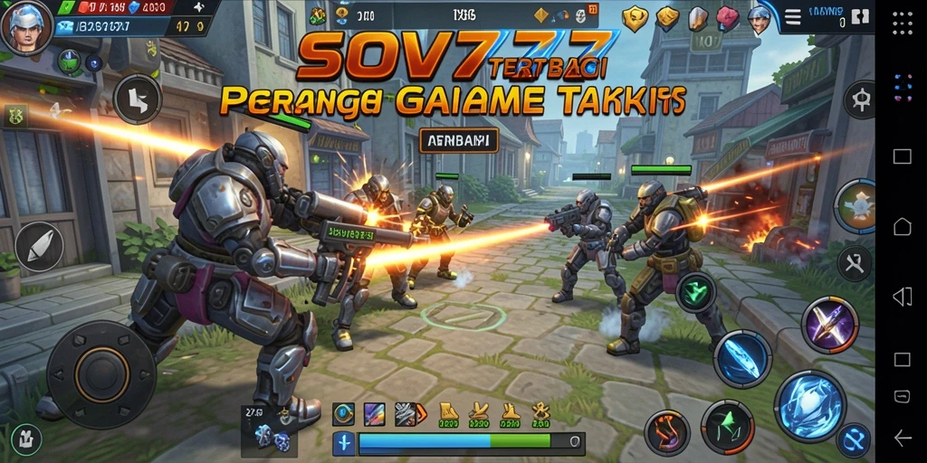 Screenshot gameplay menunjukkan intensitas pertempuran dalam SOV777.