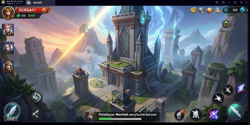 Tangkapan layar menunjukkan gameplay menakjubkan dari SURGA11.